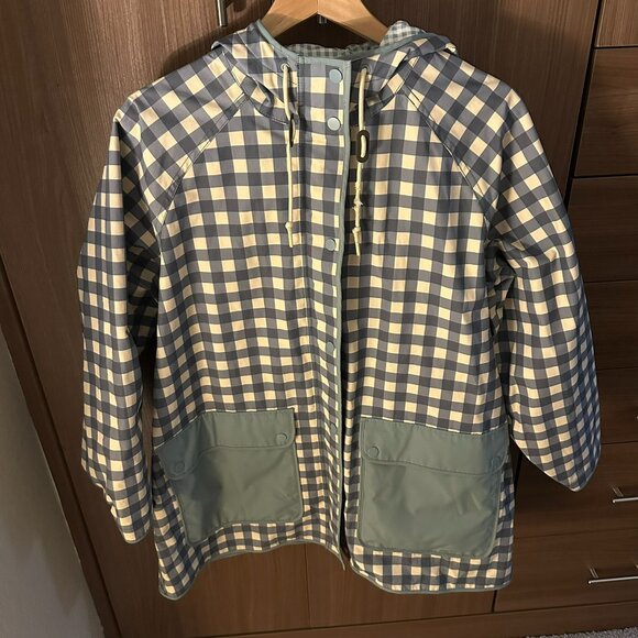 The Great x Eddie Bauer Raincoat Women’s Checkered Windbreaker - Size Medium - Picture 1 of 5